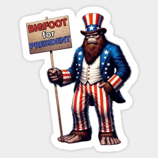 Bigfoot for President Shirt, Trump 2024, Biden 2024, Election Shirt, Funny Bigfoot Shirt, Funny Political Tshirt Sticker